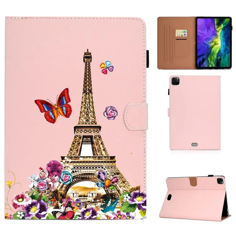 Sewing Thread Left and Right Painted Plate with Sleep Function & Pen Cover & Anti-skid strip & Bracket For iPad Pro 11