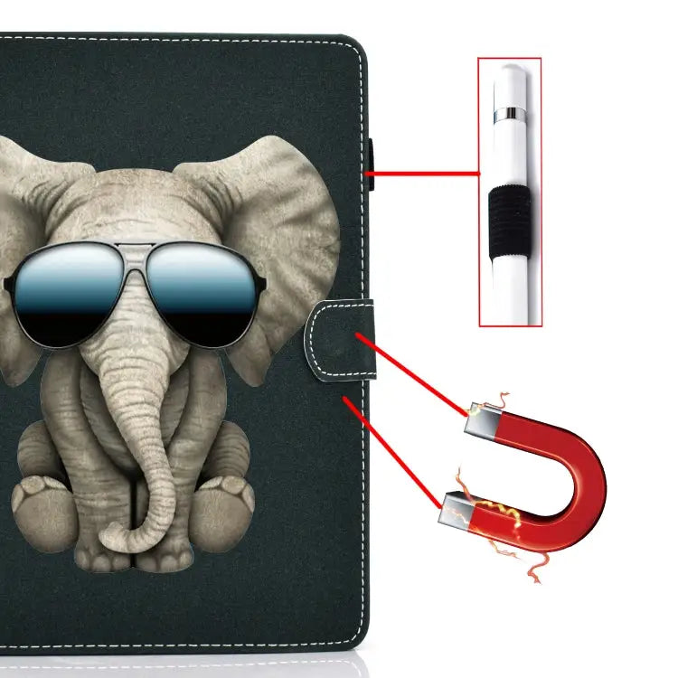 Sewing Thread Left and Right Painted Plate with Sleep Function & Pen Cover & Anti-skid strip & Bracket For iPad Pro 11