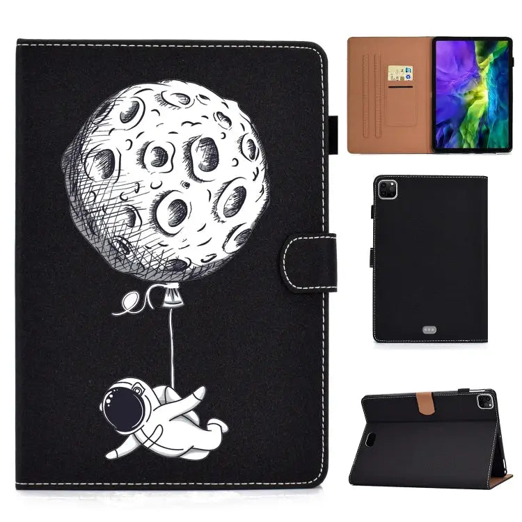 Sewing Thread Left and Right Painted Plate with Sleep Function & Pen Cover & Anti-skid strip & Bracket For iPad Pro 11