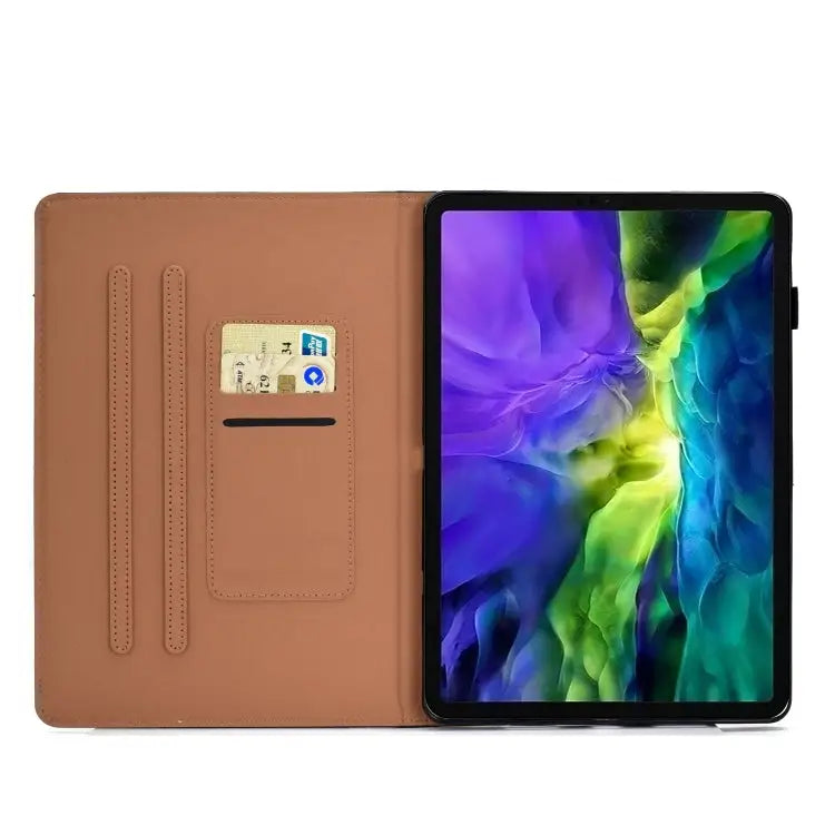 Sewing Thread Left and Right Painted Plate with Sleep Function & Pen Cover & Anti-skid strip & Bracket For iPad Pro 11