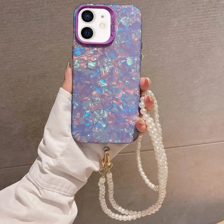 Shell Texture Crossbody Pearl Chain TPU Hybrid Acrylic Phone Case For iPhone 13 Pro Max For iPhone 13 Pro For iPhone 13