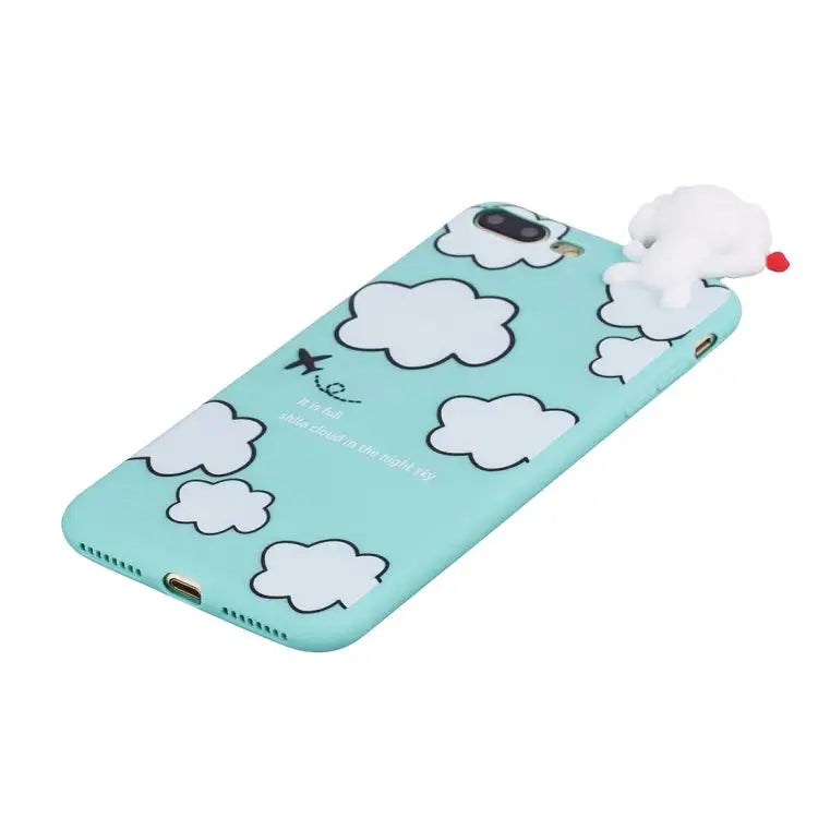 Shockproof Cartoon TPU Protective Case - For iPhone 7 Plus / 8 Plus / Clouds