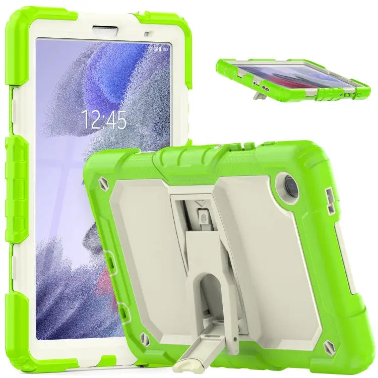 Shockproof Colorful Silica Gel + PC Protective Case with Holder & Shoulder Strap For iPad 10.2 2021 / 2020 / 2019