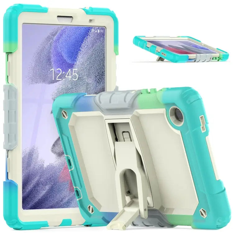 Shockproof Colorful Silica Gel + PC Protective Case with Holder & Shoulder Strap For iPad 10.2 2021 / 2020 / 2019