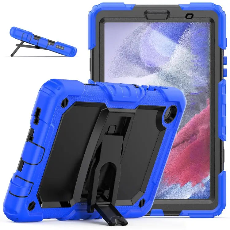 Shockproof Colorful Silica Gel + PC Protective Case with Holder & Shoulder Strap For iPad 10.2 2021 / 2020 / 2019