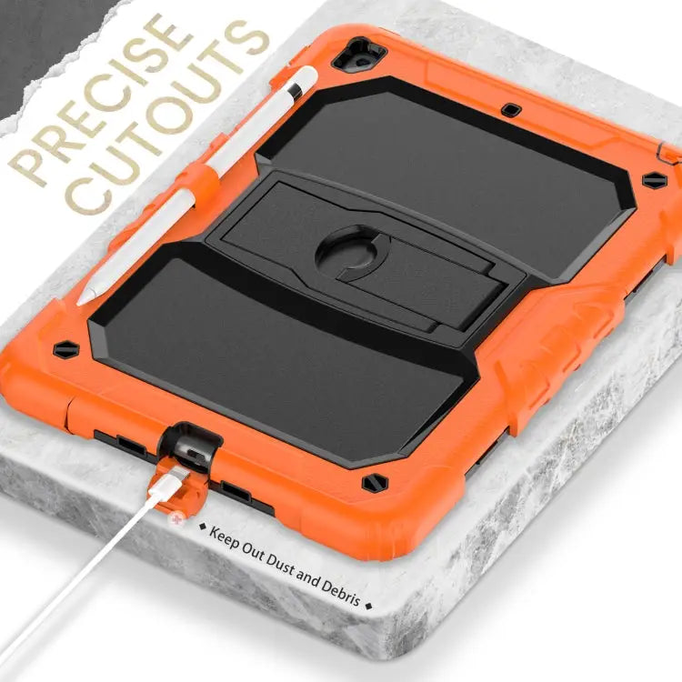 Shockproof Colorful Silica Gel + PC Protective Case with Holder & Shoulder Strap For iPad 10.2 2021 / 2020 / 2019