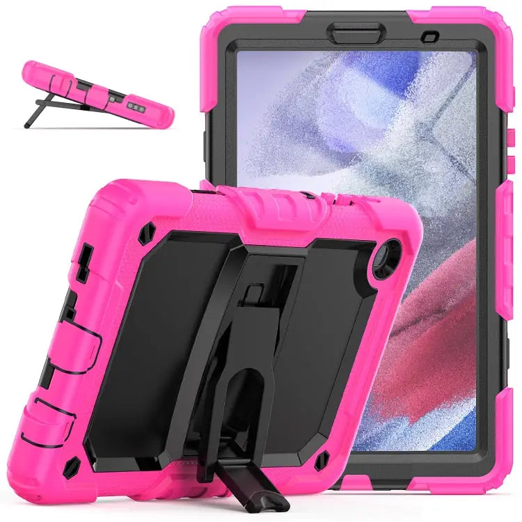 Shockproof Colorful Silica Gel + PC Protective Case with Holder & Shoulder Strap For iPad 10.2 2021 / 2020 / 2019