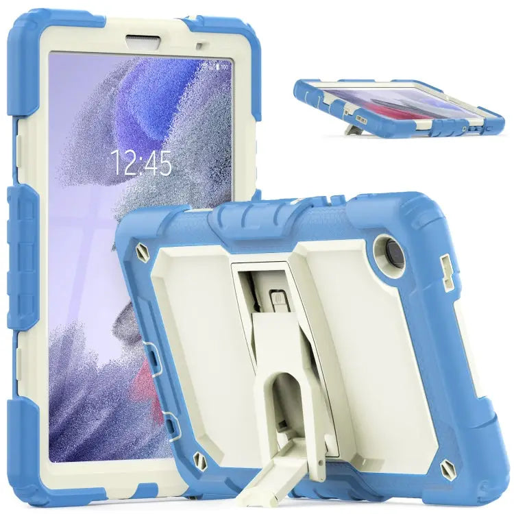 Shockproof Colorful Silica Gel + PC Protective Case with Holder & Shoulder Strap For iPad 10.2 2021 / 2020 / 2019