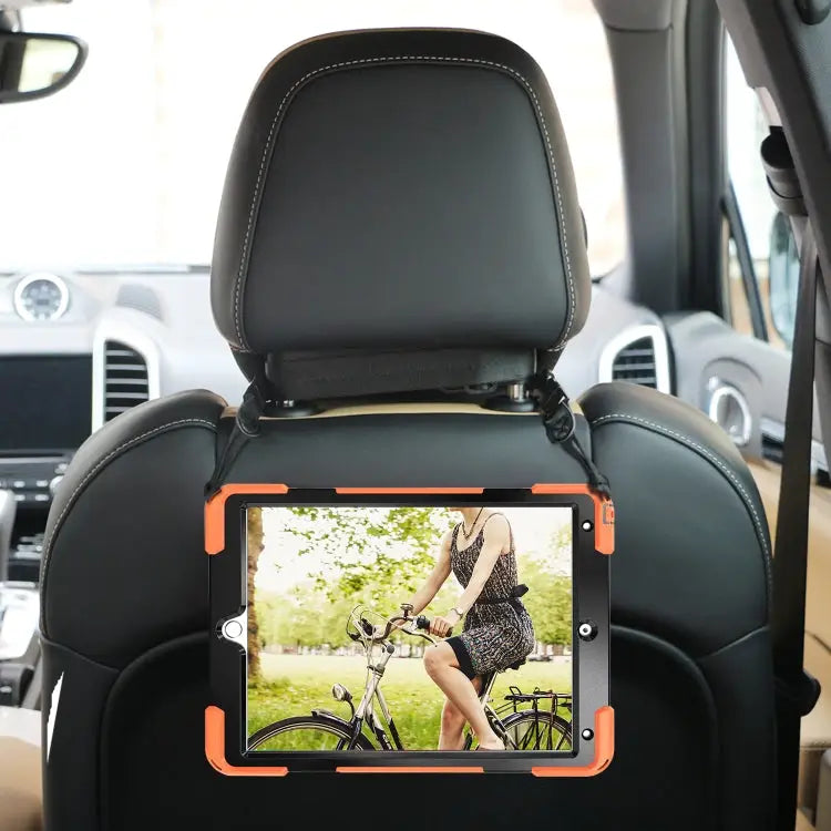 Shockproof Colorful Silicone + PC Protective Case with Holder & Shoulder Strap & Hand Strap & Pen Slot For iPad Pro