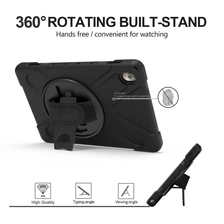Shockproof Colorful Silicone + PC Protective Case with Holder & Hand Grip Strap For Huawei MediaPad M6 10.8 For Huawei