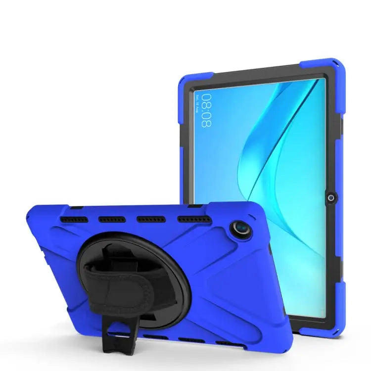 Shockproof Colorful Silicone + PC Protective Case with Holder & Hand Grip Strap For Huawei MediaPad M6 10.8 For Huawei
