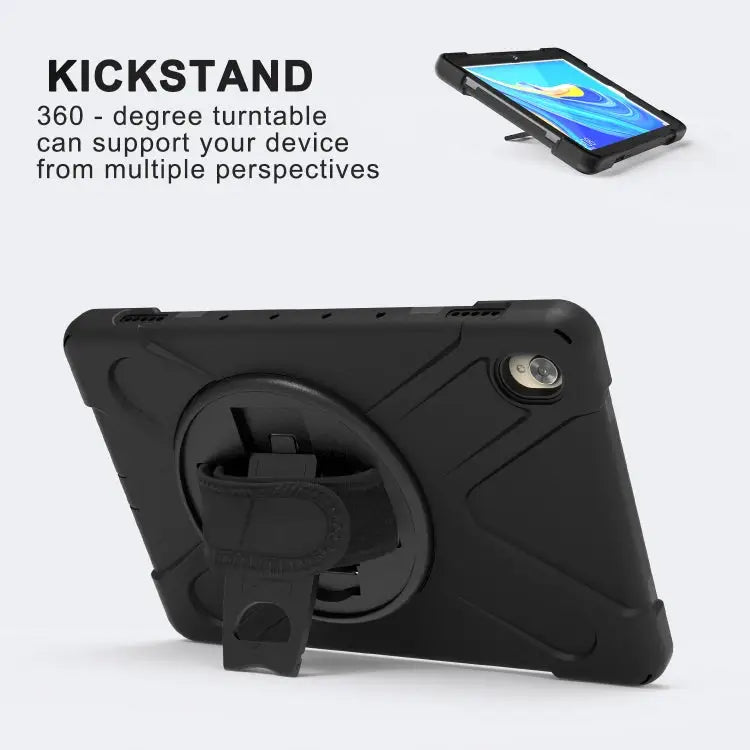 Shockproof Colorful Silicone + PC Protective Case with Holder & Hand Grip Strap For Huawei MediaPad M6 10.8 For Huawei