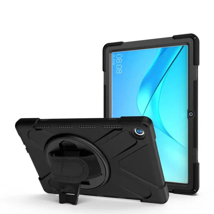 Shockproof Colorful Silicone + PC Protective Case with Holder & Hand Grip Strap For Huawei MediaPad M6 10.8 For Huawei