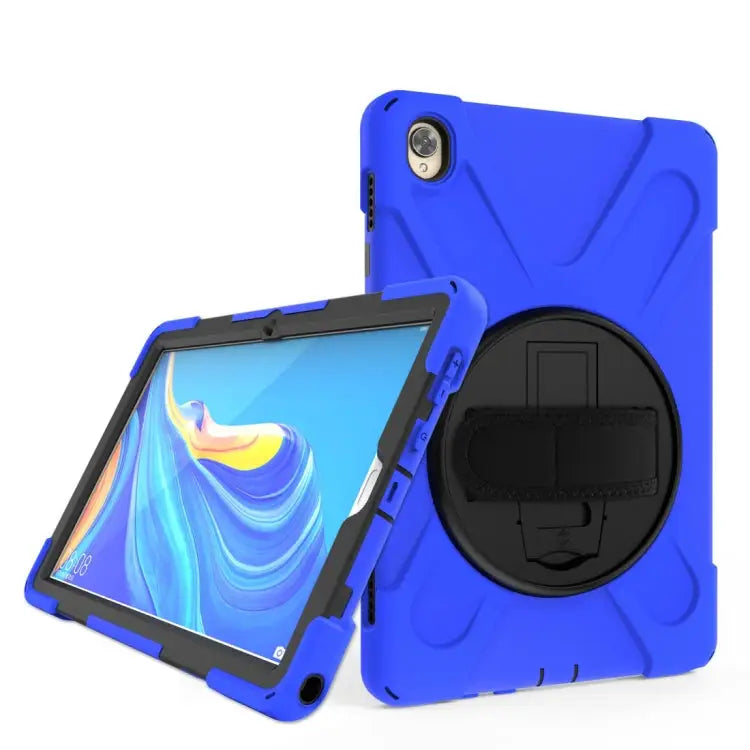 Shockproof Colorful Silicone + PC Protective Case with Holder & Hand Grip Strap For Huawei MediaPad M6 10.8 For Huawei