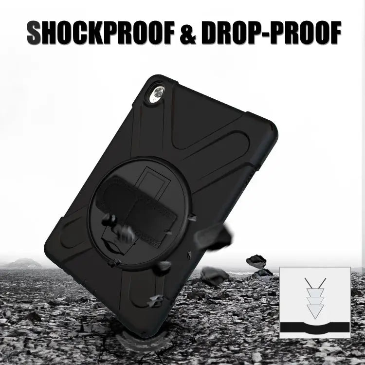 Shockproof Colorful Silicone + PC Protective Case with Holder & Hand Grip Strap For Huawei MediaPad M6 10.8 For Huawei