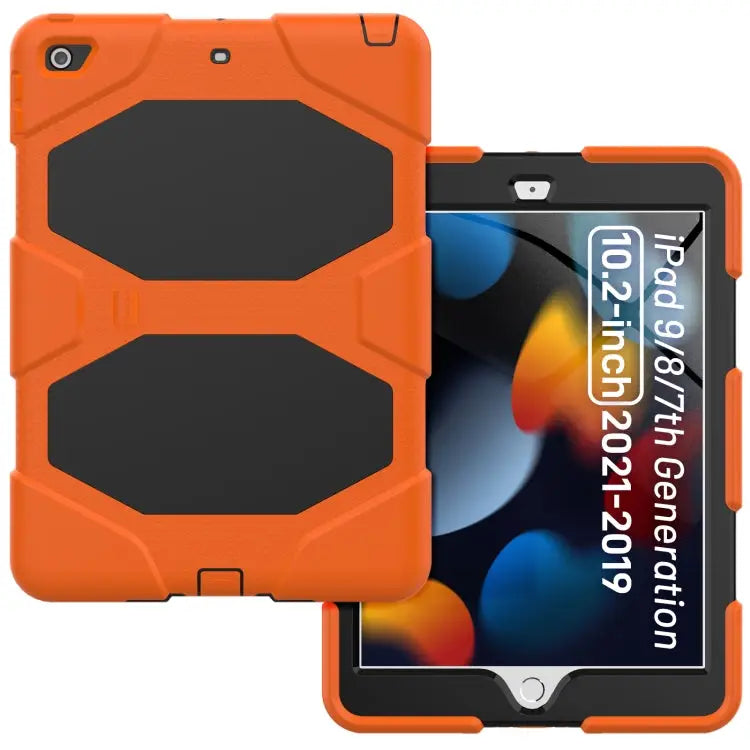 Shockproof Colorful Silicone + PC Protective Case with Holder & Pen Slot For iPad 10.2 2021 / 2020 / 2019 - Apple