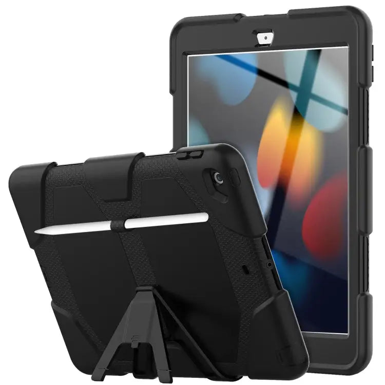 Shockproof Colorful Silicone + PC Protective Case with Holder & Pen Slot For iPad 10.2 2021 / 2020 / 2019 - For iPad
