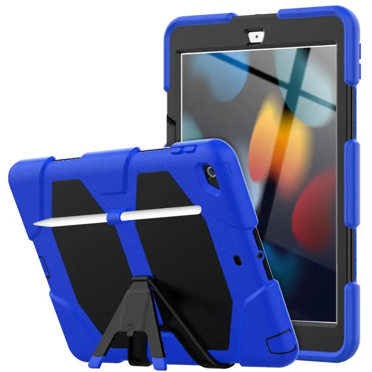 Shockproof Colorful Silicone + PC Protective Case with Holder & Pen Slot For iPad 10.2 2021 / 2020 / 2019 - For iPad
