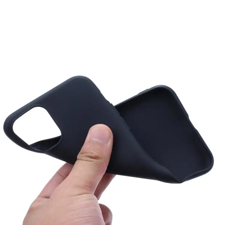 Shockproof Frosted TPU Phone Case - For iPhone 15 Pro Max / Black