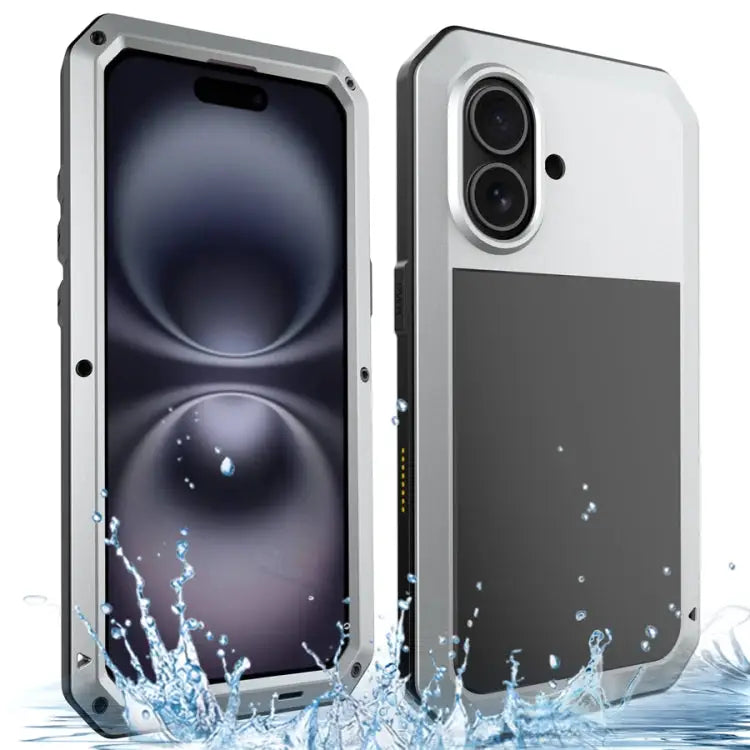 Shockproof IP54 Life Waterproof Phone Case For iPhone 16 - For iPhone 16 / Silver - Apple Accessories