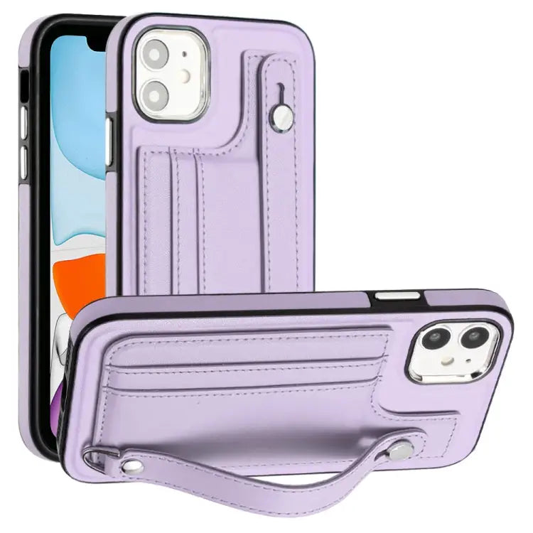 Shockproof Leather Phone Case with Wrist Strap For iPhone 12 Pro Max For iPhone 11 For iPhone 11 Pro For iPhone 11 Pro
