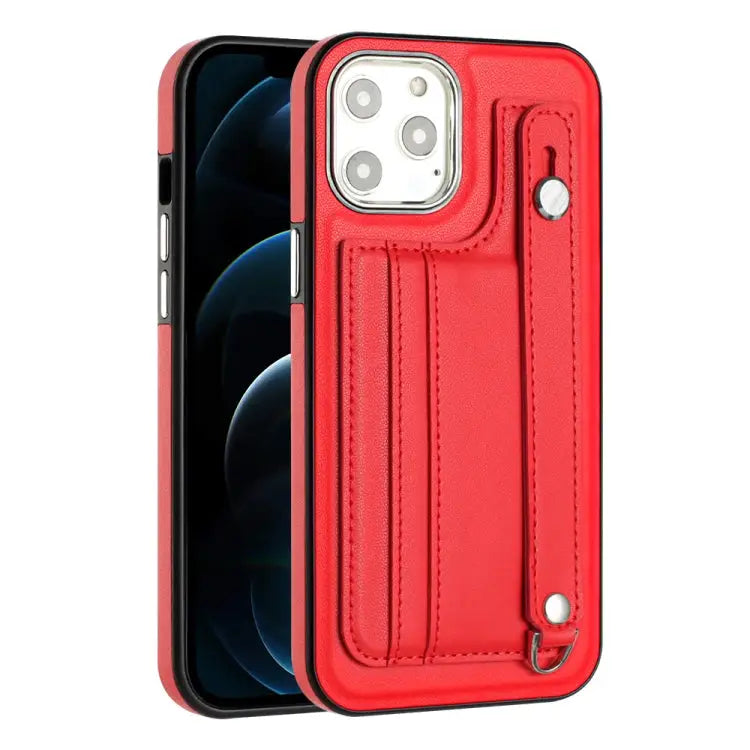 Shockproof Leather Phone Case with Wrist Strap For iPhone 12 Pro Max For iPhone 11 For iPhone 11 Pro For iPhone 11 Pro