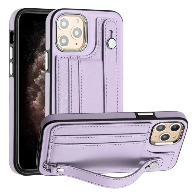 Shockproof Leather Phone Case with Wrist Strap For iPhone 12 Pro Max For iPhone 11 For iPhone 11 Pro For iPhone 11 Pro