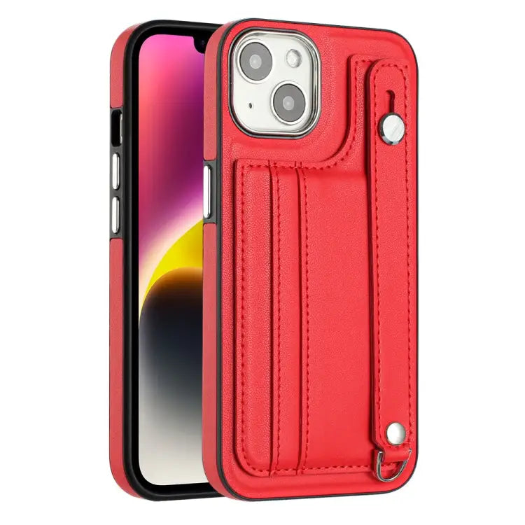 Shockproof Leather Phone Case with Wrist Strap For iPhone 13 For iPhone 13 Pro For iPhone 13 Pro Max For iPhone 12 / 12
