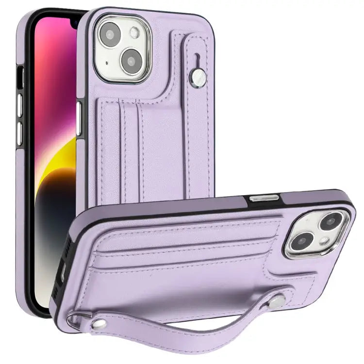Shockproof Leather Phone Case with Wrist Strap For iPhone 13 For iPhone 13 Pro For iPhone 13 Pro Max For iPhone 12 / 12