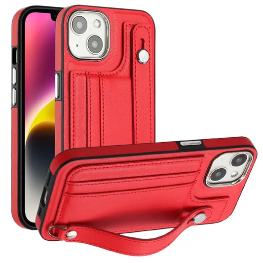 Shockproof Leather Phone Case with Wrist Strap For iPhone 13 For iPhone 13 Pro For iPhone 13 Pro Max For iPhone 12 / 12