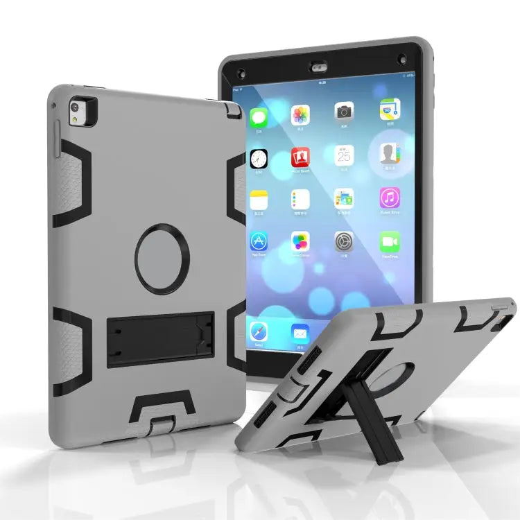 Shockproof PC + Silicone Protective Case，with Holder For Samsung Galaxy Tab A 10.1 (2019) T510 - For iPad 9.7(2017)