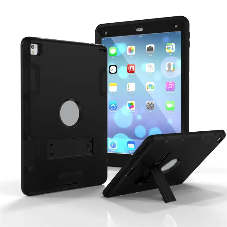 Shockproof PC + Silicone Protective Case，with Holder For Samsung Galaxy Tab A 10.1 (2019) T510 - For iPad 9.7(2017)