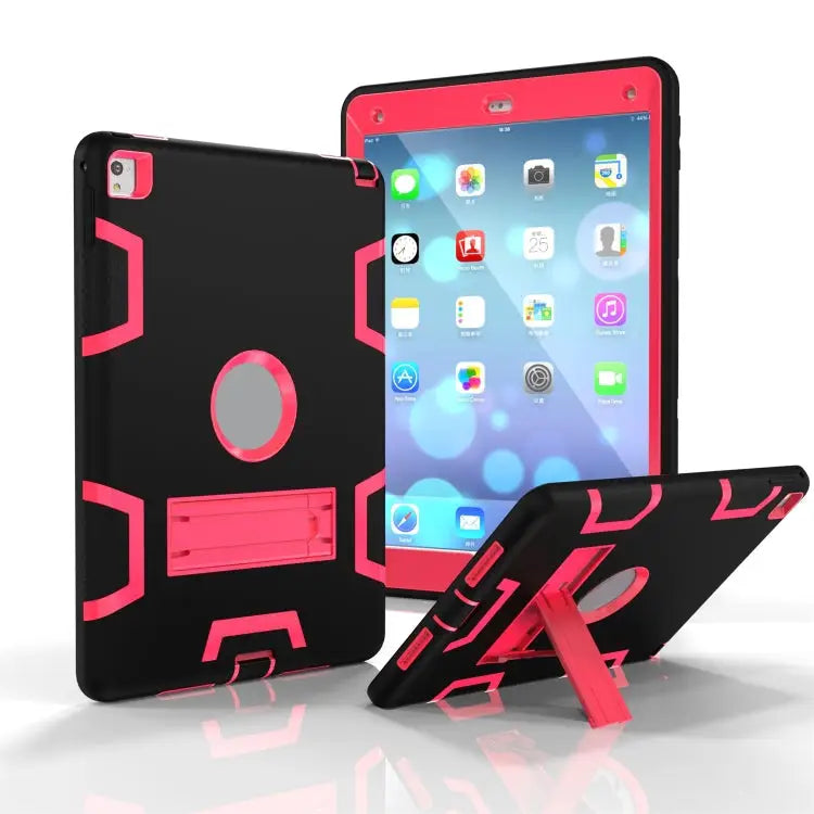 Shockproof PC + Silicone Protective Case，with Holder For Samsung Galaxy Tab A 10.1 (2019) T510 - For iPad 9.7(2017)