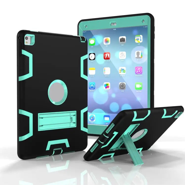 Shockproof PC + Silicone Protective Case，with Holder For Samsung Galaxy Tab A 10.1 (2019) T510 - For iPad 9.7(2017)