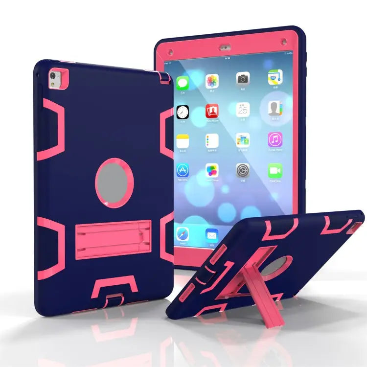 Shockproof PC + Silicone Protective Case，with Holder For Samsung Galaxy Tab A 10.1 (2019) T510 - For iPad 9.7(2017)