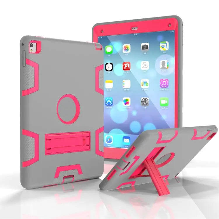 Shockproof PC + Silicone Protective Case，with Holder For Samsung Galaxy Tab A 10.1 (2019) T510 - For iPad 9.7(2017)
