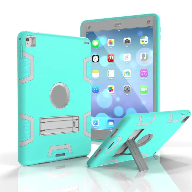 Shockproof PC + Silicone Protective Case，with Holder For Samsung Galaxy Tab A 10.1 (2019) T510 - For iPad 9.7(2017)