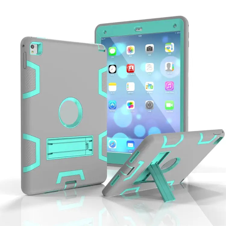 Shockproof PC + Silicone Protective Case，with Holder For Samsung Galaxy Tab A 10.1 (2019) T510 - For iPad 9.7(2017)