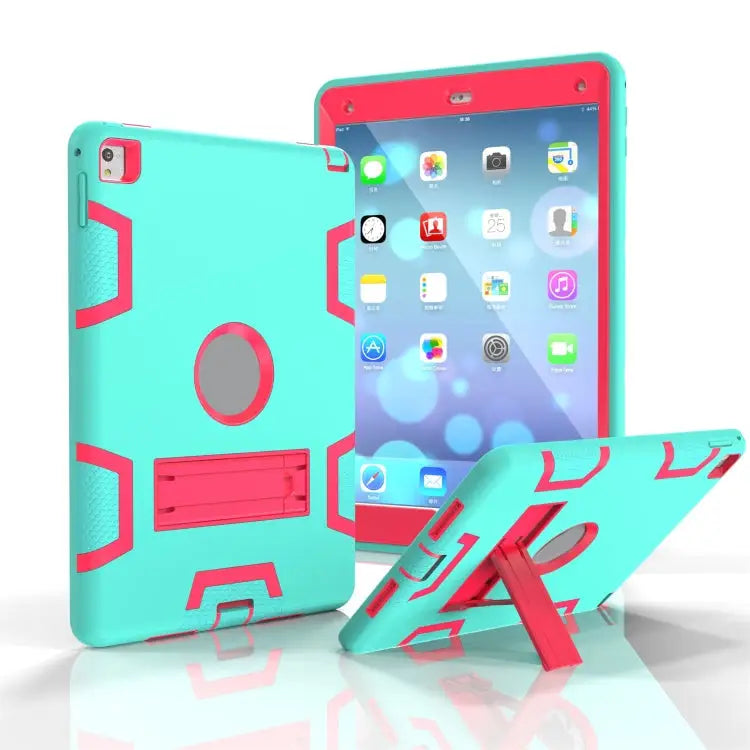 Shockproof PC + Silicone Protective Case，with Holder For Samsung Galaxy Tab A 10.1 (2019) T510 - For iPad 9.7(2017)