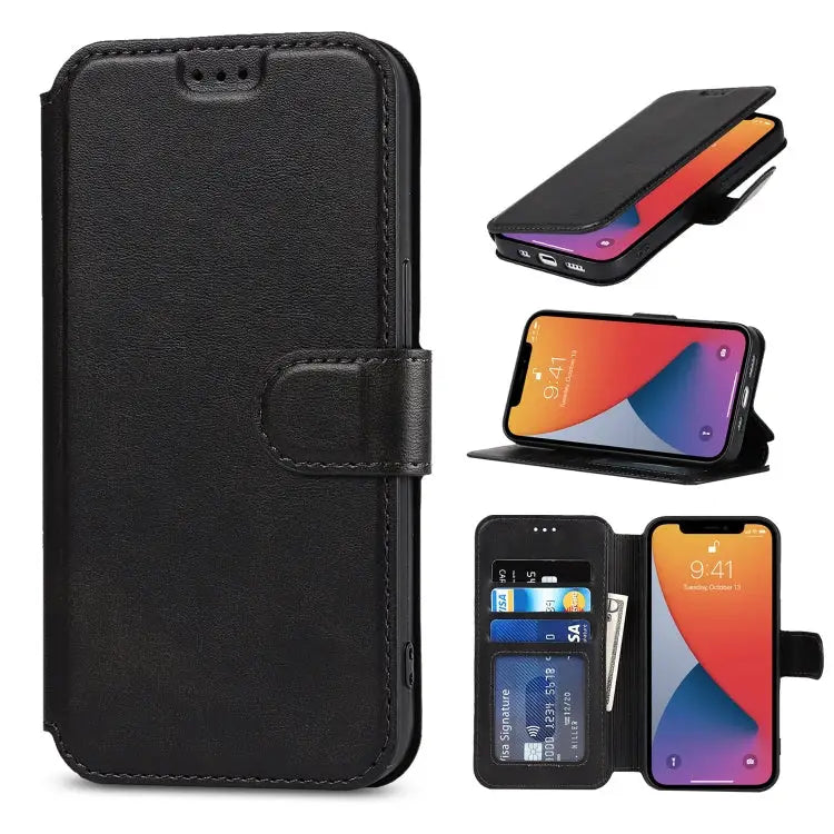 Shockproof PU + TPU Leather Case with Card Slots & Holder & Photo Frame & Wallet For iPhone 13 mini For iPhone 13