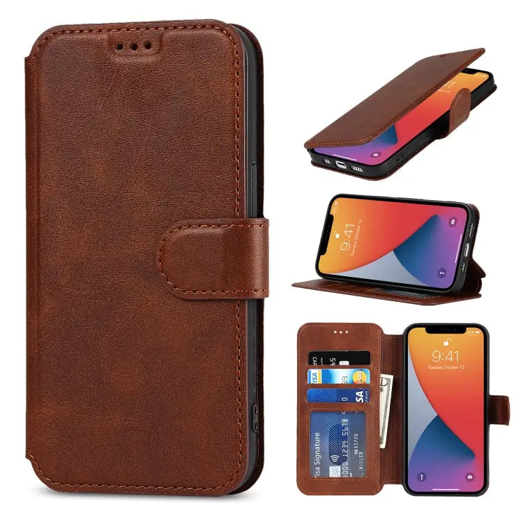 Shockproof PU + TPU Leather Case with Card Slots & Holder & Photo Frame & Wallet For iPhone 13 mini For iPhone 13