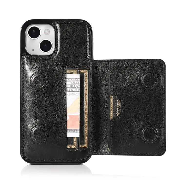 Shockproof PU + TPU Protective Case with Card Slots & Holder For iPhone 13 mini For iPhone 13 For iPhone 13 Pro