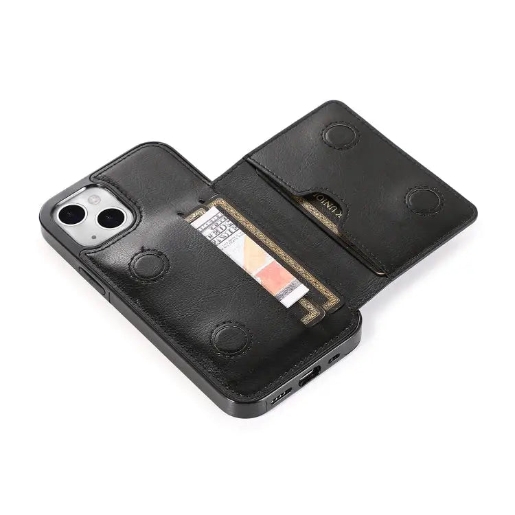 Shockproof PU + TPU Protective Case with Card Slots & Holder For iPhone 13 mini For iPhone 13 For iPhone 13 Pro