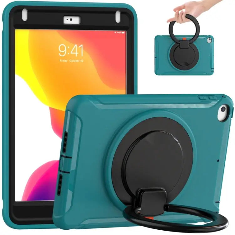 Shockproof Silicone + PC Protective Case with 360 Degree Rotation Foldable Handle Grip Holder & Pen Slot For Samsung