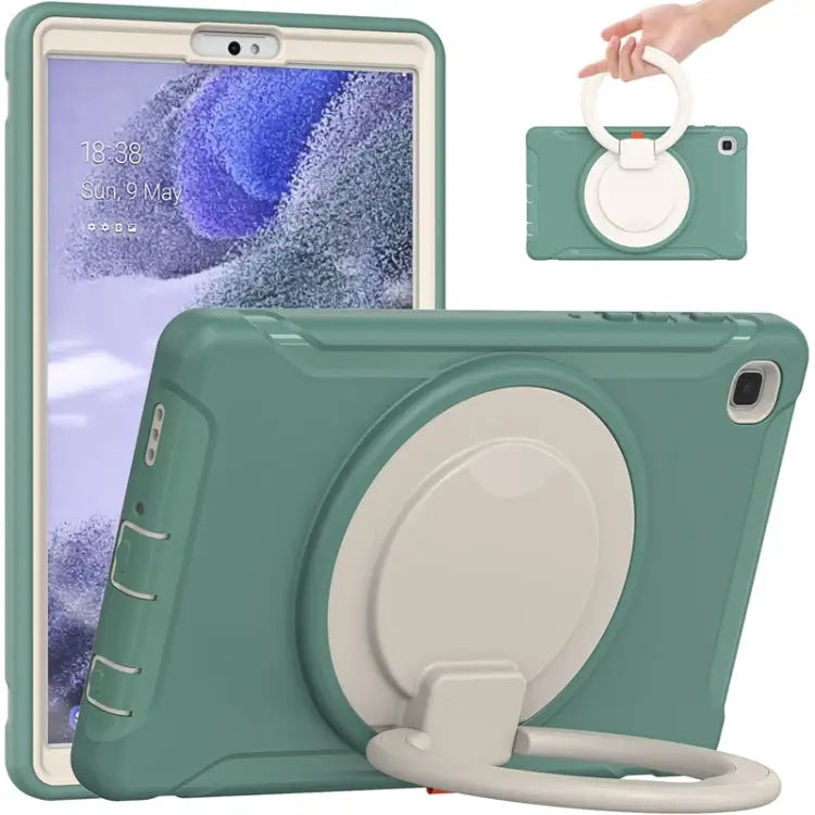Shockproof Silicone + PC Protective Case with 360 Degree Rotation Foldable Handle Grip Holder & Pen Slot For Samsung