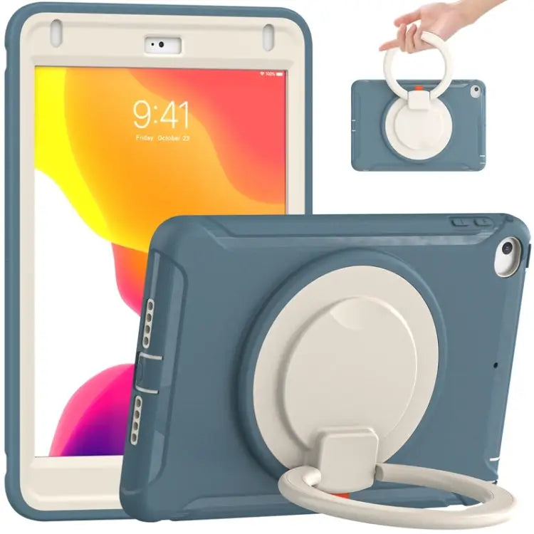 Shockproof Silicone + PC Protective Case with 360 Degree Rotation Foldable Handle Grip Holder & Pen Slot For Samsung