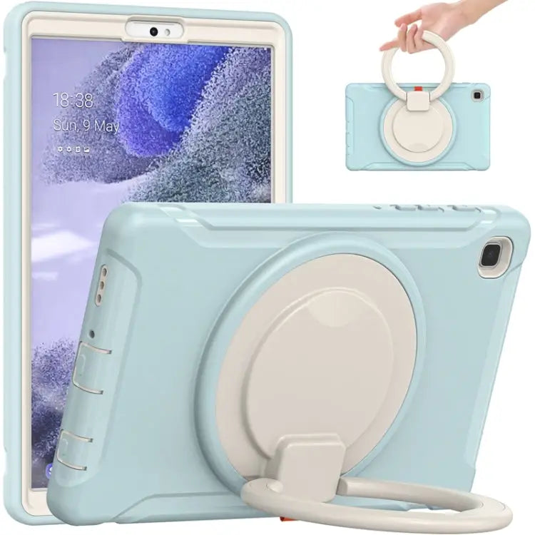 Shockproof Silicone + PC Protective Case with 360 Degree Rotation Foldable Handle Grip Holder & Pen Slot For Samsung