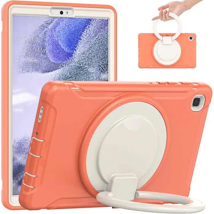Shockproof Silicone + PC Protective Case with 360 Degree Rotation Foldable Handle Grip Holder & Pen Slot For Samsung
