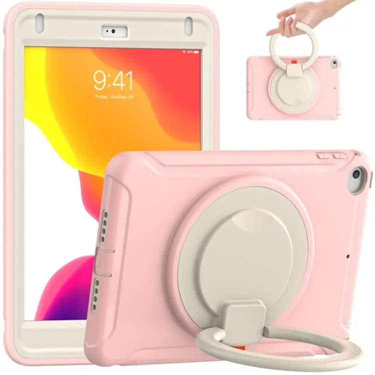 Shockproof Silicone + PC Protective Case with 360 Degree Rotation Foldable Handle Grip Holder & Pen Slot For Samsung