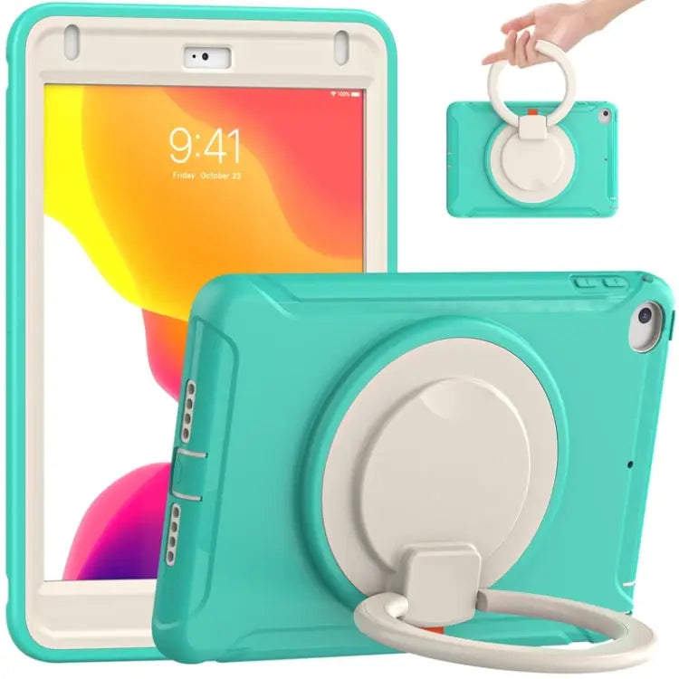 Shockproof Silicone + PC Protective Case with 360 Degree Rotation Foldable Handle Grip Holder & Pen Slot For Samsung
